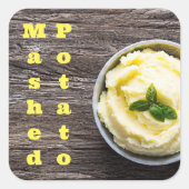 Mashed Potato Quadratischer Aufkleber (Vorderseite)