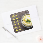 Mashed Potato Quadratischer Aufkleber (Umschlag)