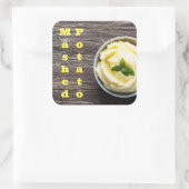 Mashed Potato Quadratischer Aufkleber (Tasche)