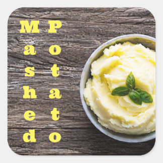 Mashed Potato Quadratischer Aufkleber