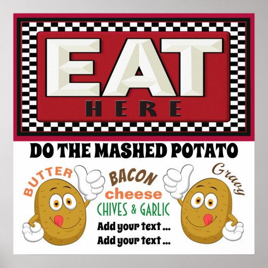 Mashed Potato Station Wedding Poster (Vorne)