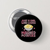 Mashed Tato Art For Women Girls Thanksgiving Mashe Button (Vorne & Hinten)