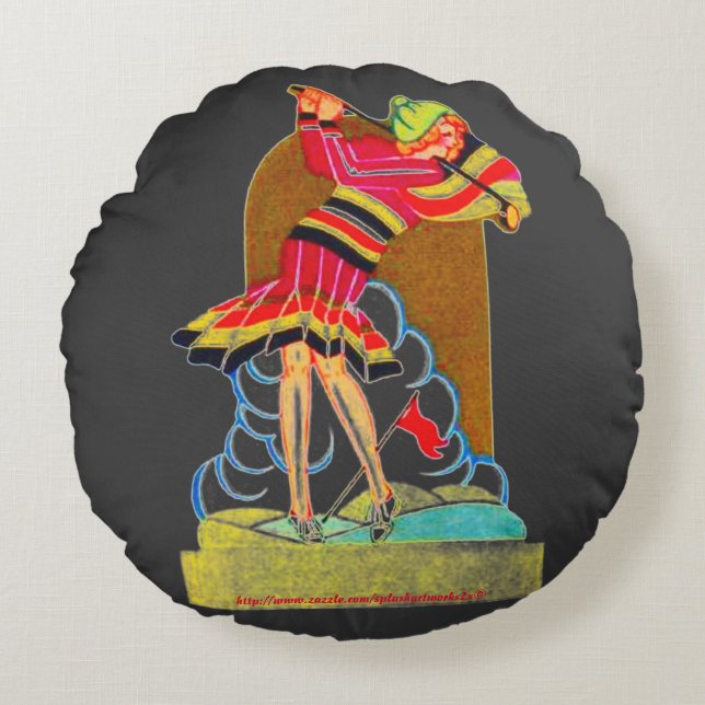 "Mashie niblick" Rundes Kissen (Vorderseite)