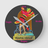 "Mashie niblick" Wanduhr (Vorderseite)