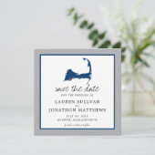 Mashpee Cape Cod Wedding Moveable Heart Save The Date (Stehend Vorderseite)
