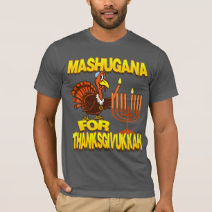 Mashugana für Thanksgivukkah die Türkei Menorah T-Shirt