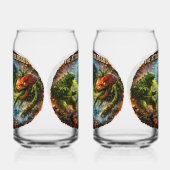 Mashup attack of the Colossus frosted canned glass Dosenglas (Links)