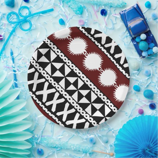 Masi-Streifen Pappteller (Party)