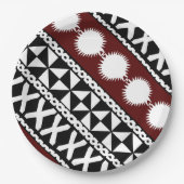 Masi-Streifen Pappteller (Vorderseite)