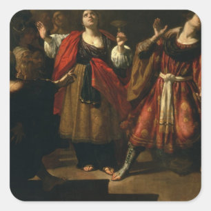 Masinissa (238-149 v. Chr.) und Sophonisba (204 v. Quadratischer Aufkleber