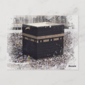 Masjid An-Nabawi Aquarellbild Islamisch Postkarte (Rückseite)