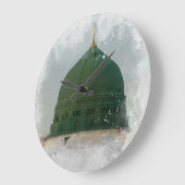 Masjid An-Nabawi Aquarellbild Islamische P Große Wanduhr (Winkel)