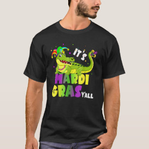 Mask & Beads Es ist Mardi Gras Y'all Jester Alliga T-Shirt
