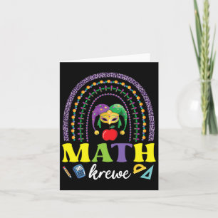 Mask Beads Rainbow Mardi Gras Math Krewe Teacher S Karte