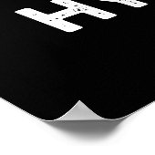 Mask Hysteria Funny Mask Pun Dark BG Poster (Ecke)