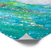 MASK IN BLAU / Venezianischen Maskenfassaden Poster (Ecke)