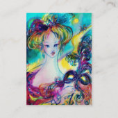 MASK IN DEN NACHT, Gelb Glitzern Visitenkarte (Rückseite)