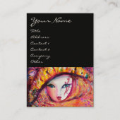 MASK IN GELBEN / Darstellende Künste, Kostümbildne Visitenkarte (Vorderseite)