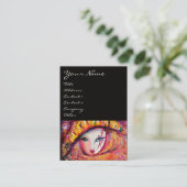 MASK IN GELBEN / Darstellende Künste, Kostümbildne Visitenkarte (Stehend Vorderseite)