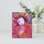 MASK IN RED Venezianisch Masquerade Faces Postkarte (Stehend Vorderseite)