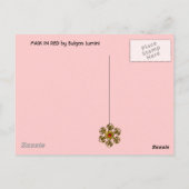 MASK IN RED Venezianisch Masquerade Faces Postkarte (Rückseite)