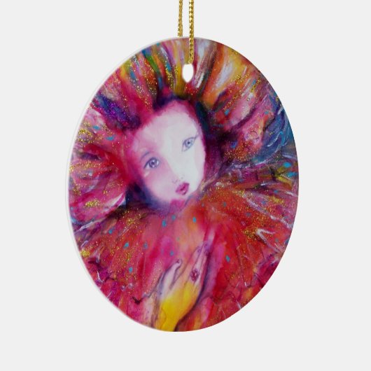 MASK IN ROT, Monogramm Keramik Ornament (Rechts)