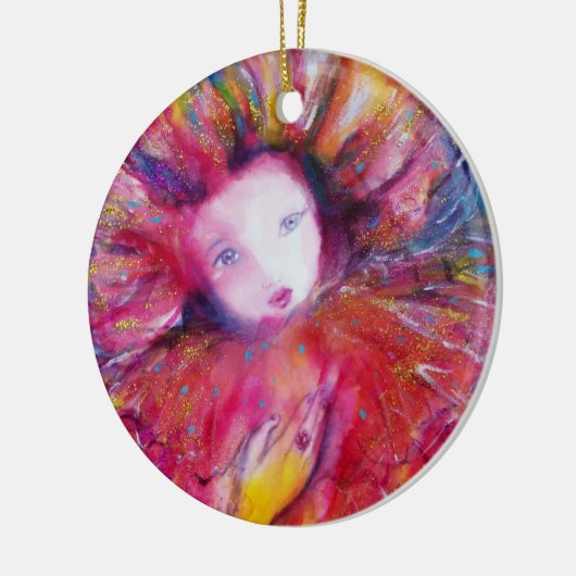 MASK IN ROT, Monogramm Keramik Ornament (Links)