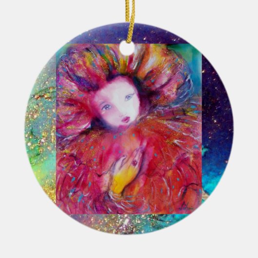 MASK IN ROT, Monogramm Keramikornament (Vorne)