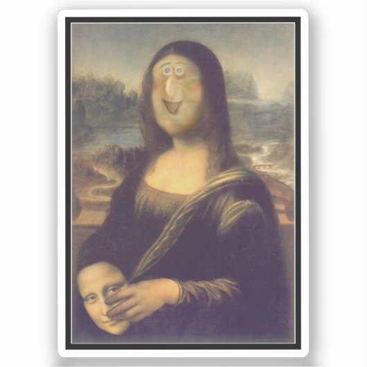Mask Off Mona Lisa Aufkleber (Vorderseite)