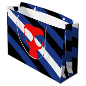 Mask Pride-Flagge Große Geschenktüte (Rückseite Schrägansicht)