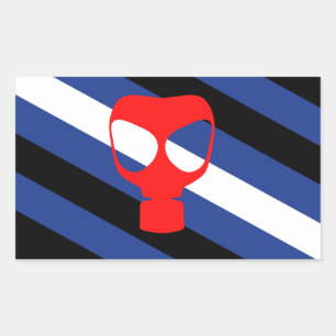 Mask Pride-Flagge Rechteckiger Aufkleber