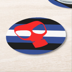 Mask Pride-Flagge Runder Pappuntersetzer