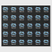 Mask tache Funny Mask Mustache Pun Dark BG Geschenkpapier (Flach)