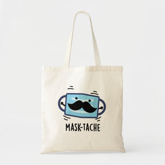 Mask tache Funny Mask Mustache Pun Tragetasche (Vorne)