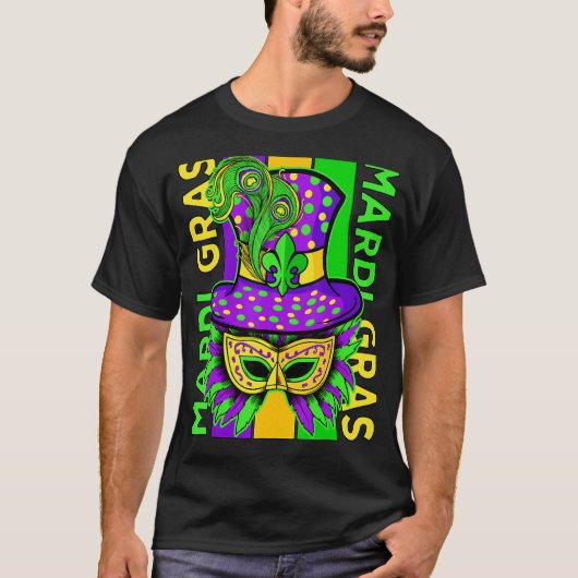Mask Top Hat Fluer De Lis, Mardi Gras 2023 Celebra (Vorderseite)
