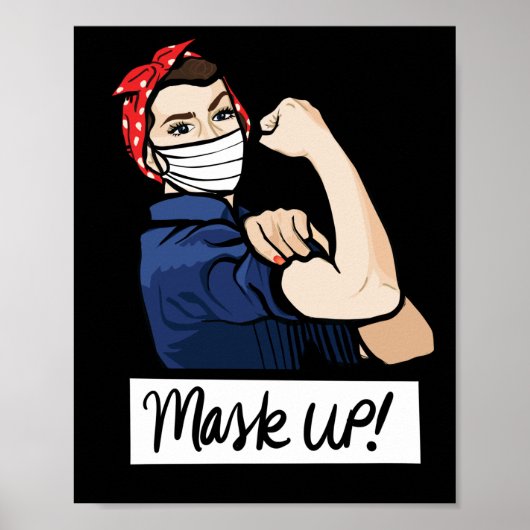 Mask UP Rosie the Riveter Poster (Vorne)