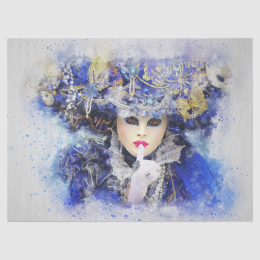 Mask Venice Art Decoupage Tissue Paper Seidenpapier (Vorderseite)