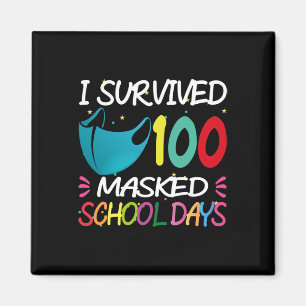 Maske 100 Tage Schullehrer Studentengeschenk Magnet