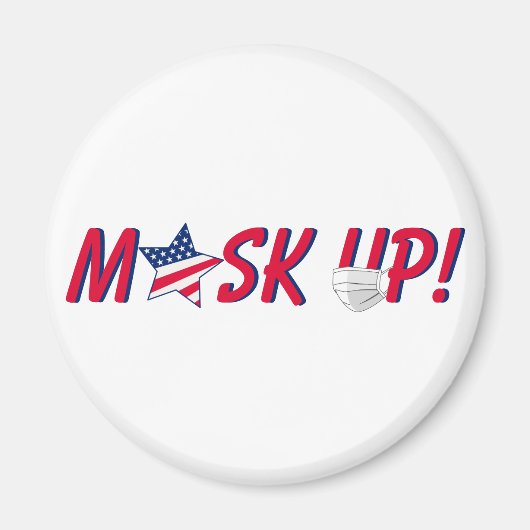 Maske auf! - Amerika Magnet (Vorne)