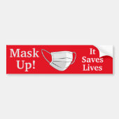 Maske auf! Es Rette Leben Autoaufkleber (Vorne)