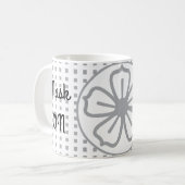 Maske auf Maske von sozialer Distanz Kaffeetasse (Vorderseite Links)