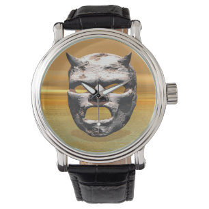 Maske aus Stein Armbanduhr