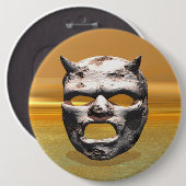 Maske aus Stein-Knopf Button (Vorne & Hinten)