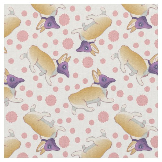 Maske Corgi Plague Doktor Transparent Stoff (Nahaufnahme)