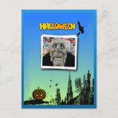 Maske des alten Mannes, Fliegerwitze und Kürbislat Postkarte (Vorderseite)