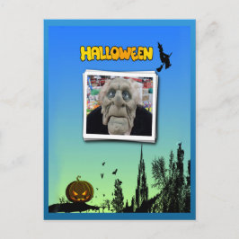 Maske des alten Mannes, Fliegerwitze und Kürbislat Postkarte