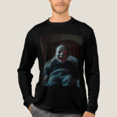 Maske des gecrackten Horrors Tri-Blend Shirt (Vorderseite)