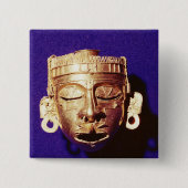 Maske des Gottes Xipe Totec Button (Vorderseite)