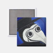 Maske des Pestärzts Magnet (Vorderseite/Rückseite)