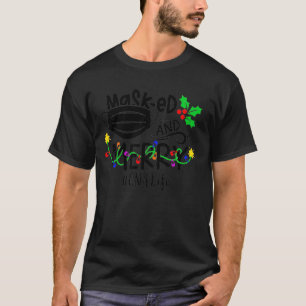 Maske Ed and Merry Cna Leben Weihnachten T-Shirt